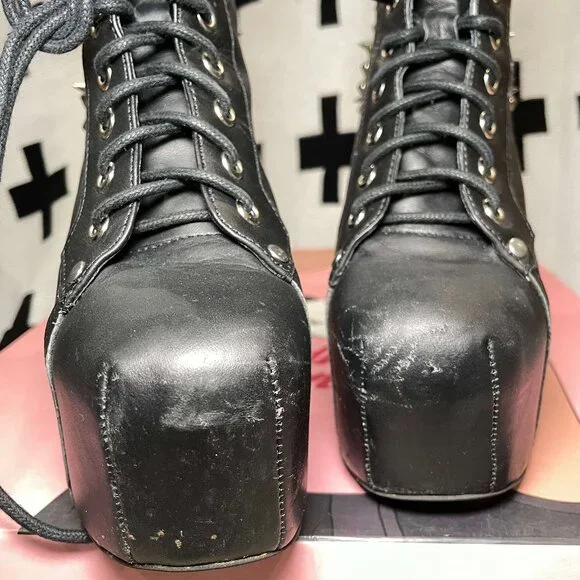 Jeffrey Campbell Lita Spike Boot - Black Size 6.5 - Picture 7 of 8